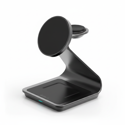 Chargeur sans fil 3-en-1 Apple - fond blanc